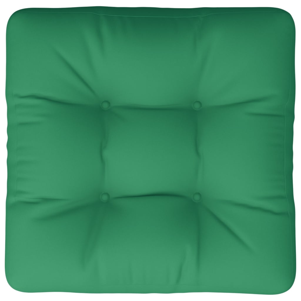 vidaXL Pallet Cushion Green 22.8"x22.8"x3.9" Fabric