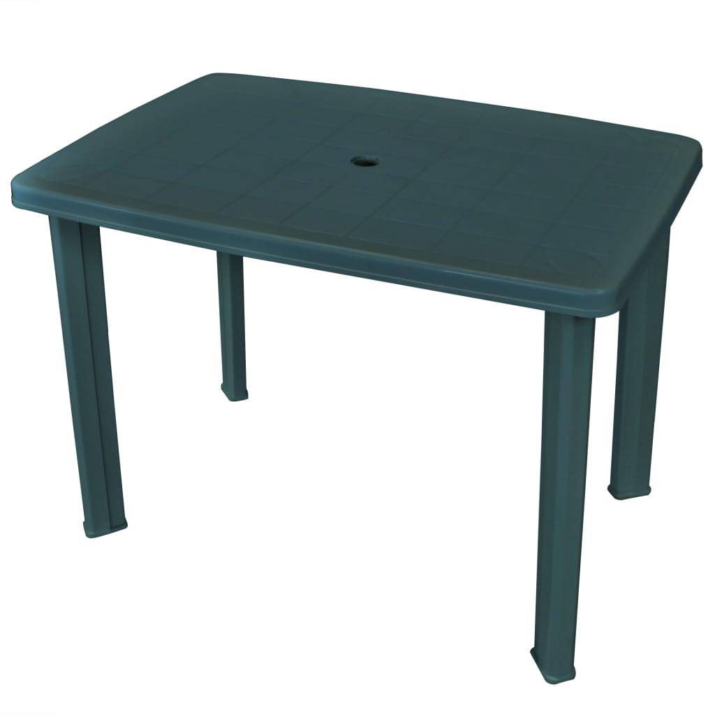 vidaXL Patio Table Green 39.8"x26.8"x28.3" Plastic