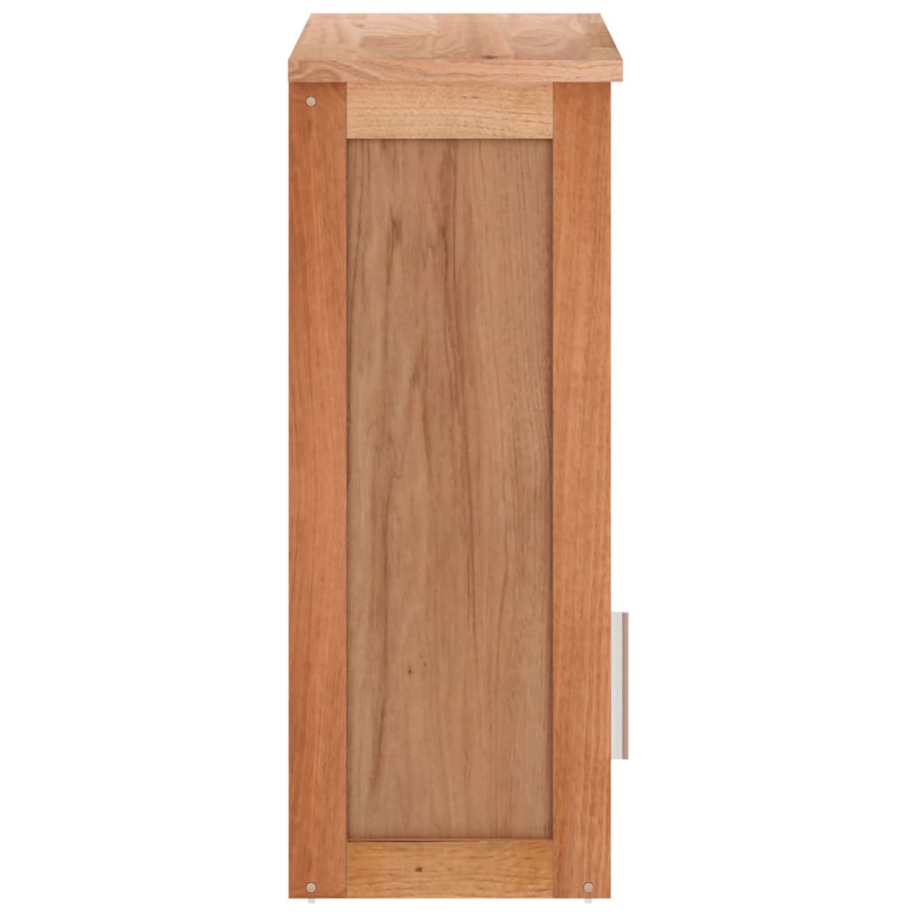 vidaXL Wall-mounted Bathroom Cabinet 16.5"x9.1"x23.6" Solid Wood Walnut