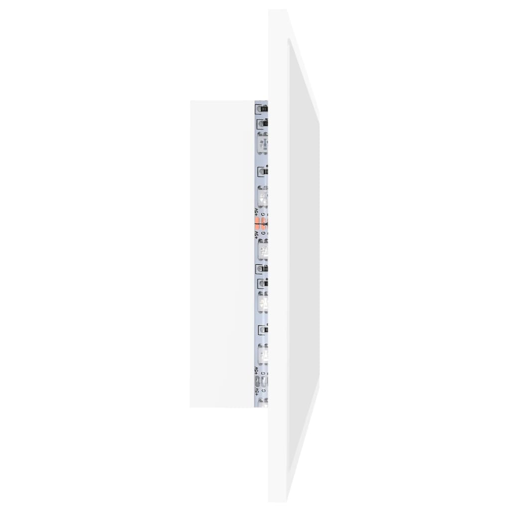 vidaXL LED Bathroom Mirror White 31.5"x3.3"x14.6" Engineered Wood