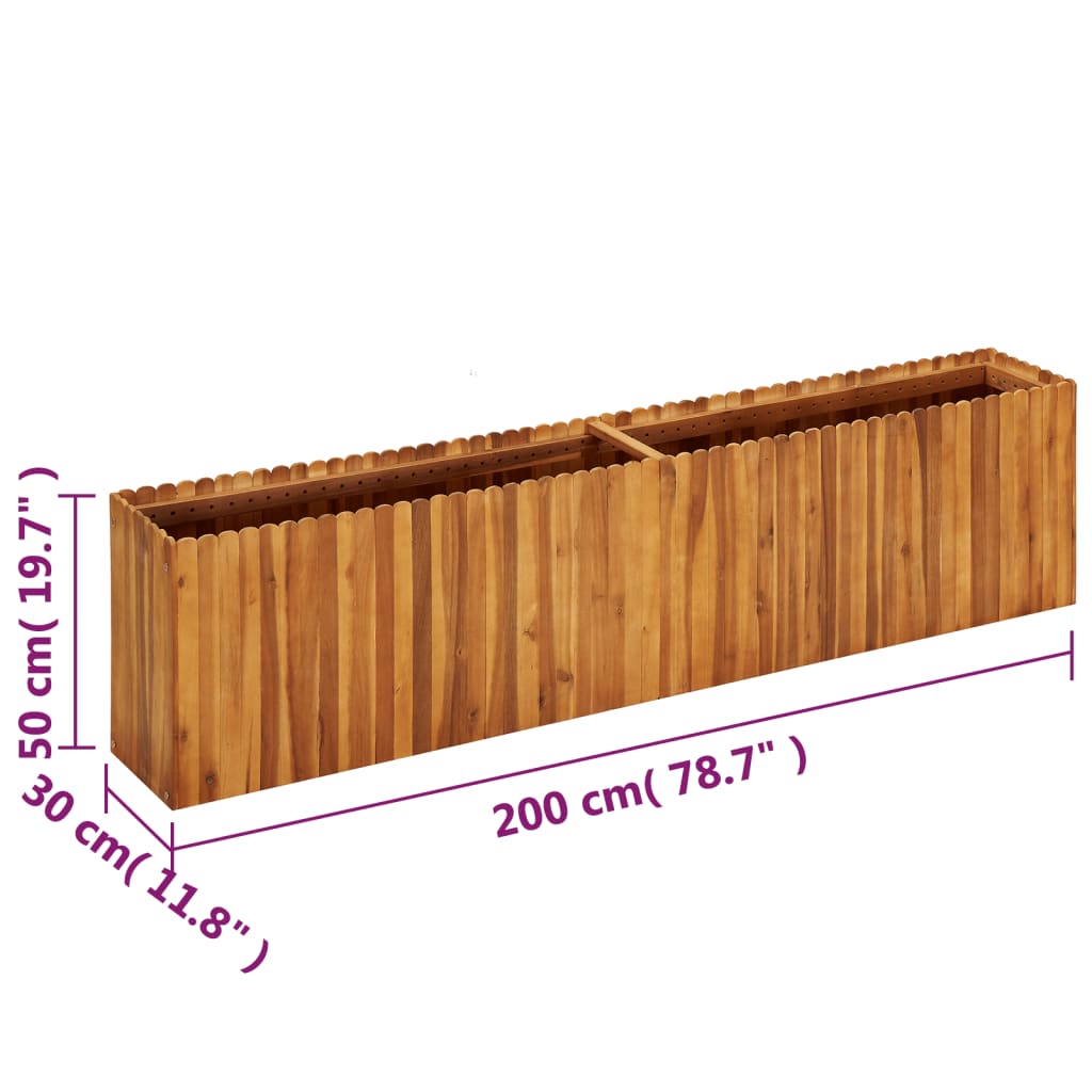 vidaXL Wooden Vertical Raised Garden Bed Vegetable Planter Box 59.1"x19.7"x19.7" 