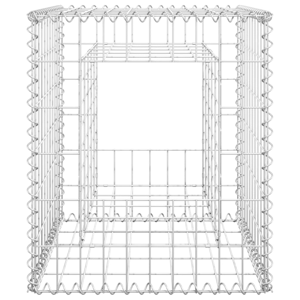 vidaXL Gabion Basket Posts 2 pcs 19.7"x19.7"x23.6" Iron