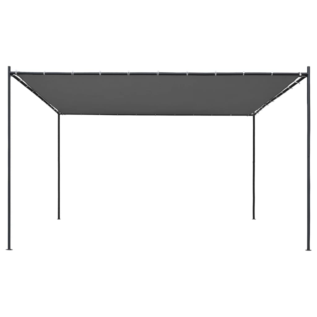 vidaXL Gazebo with Slanted Roof 157.5"x157.5"x106.3" Anthracite 0.6 oz/ft²