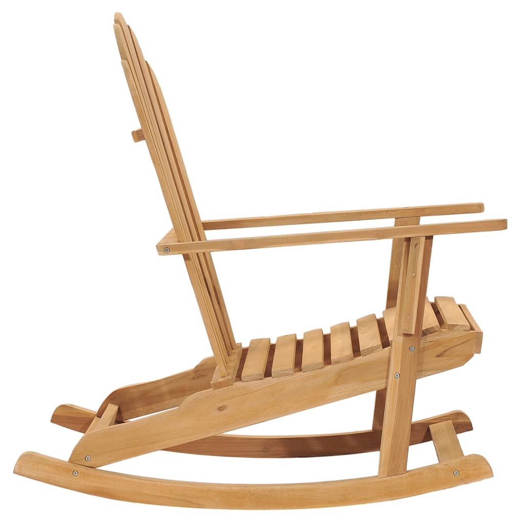 vidaXL Adirondack Rocking Chairs 2 pcs Solid Wood Teak