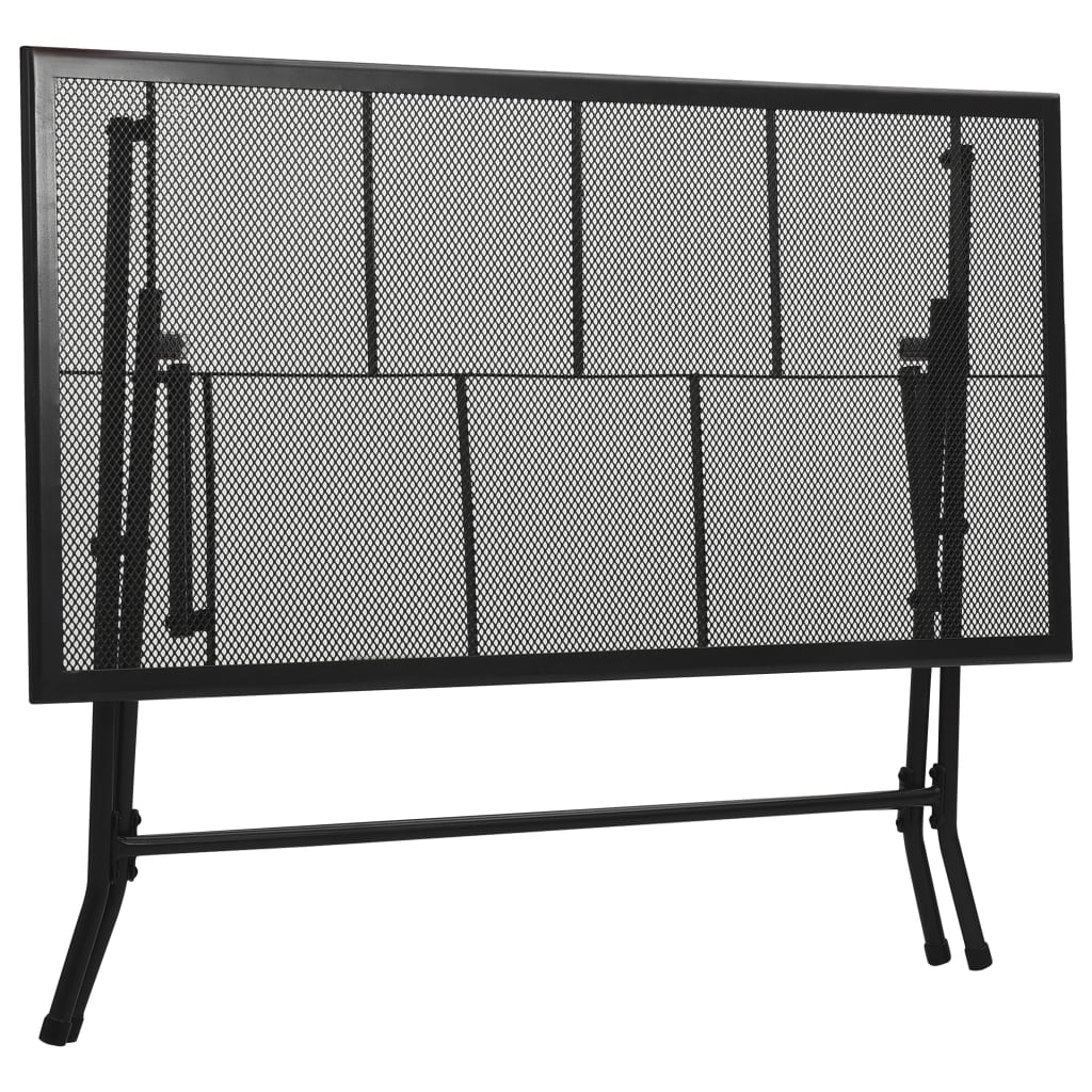 vidaXL Folding Mesh Table 47.2"x23.6"x28.3" Steel Anthracite