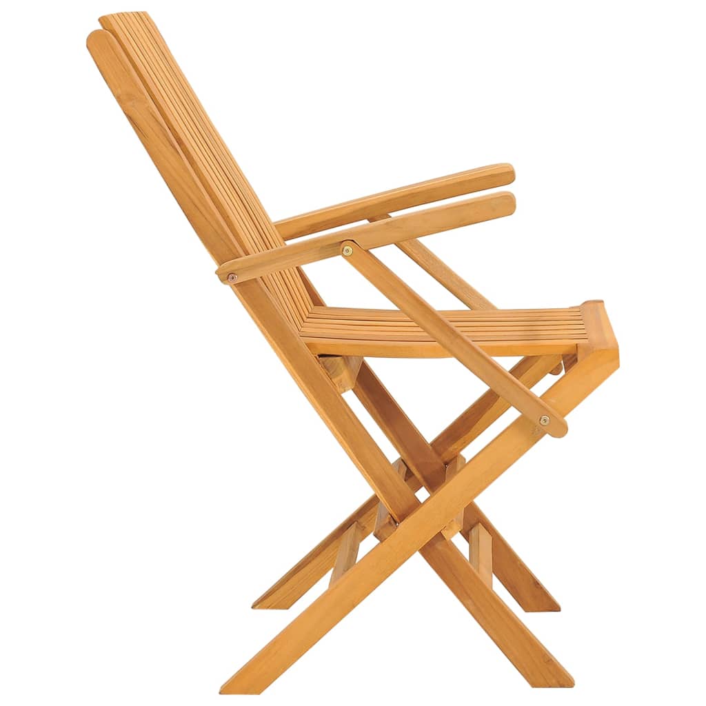 vidaXL Folding Patio Chairs 2 pcs 24"x26.4"x35.4" Solid Wood Teak