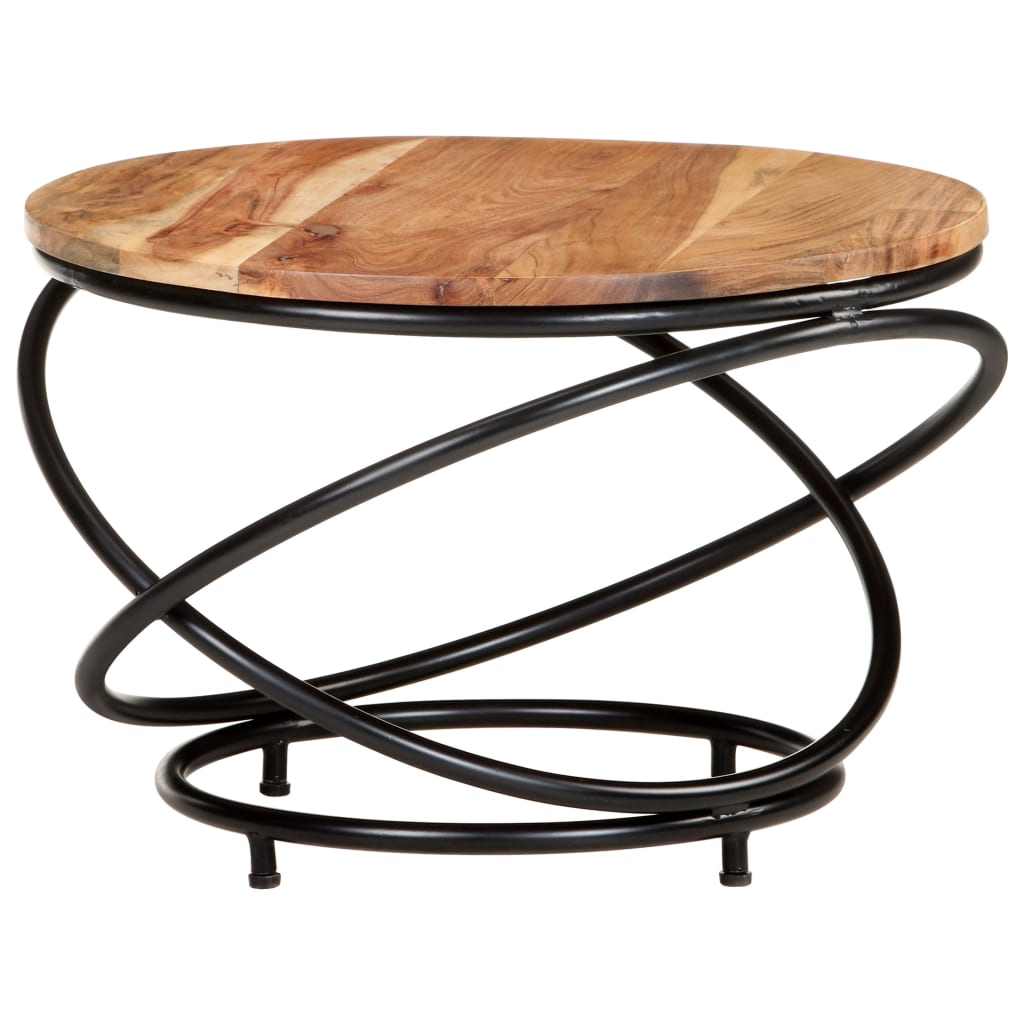 vidaXL Coffee Table 23.6"x23.6"x15.7" Solid Acacia Wood