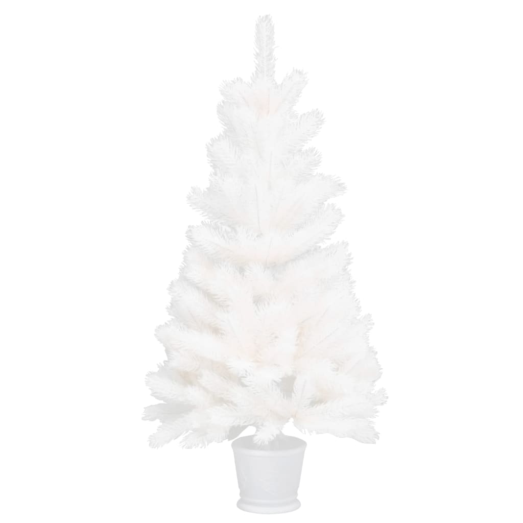 vidaXL Artificial Christmas Tree Lifelike Needles White 35.4"