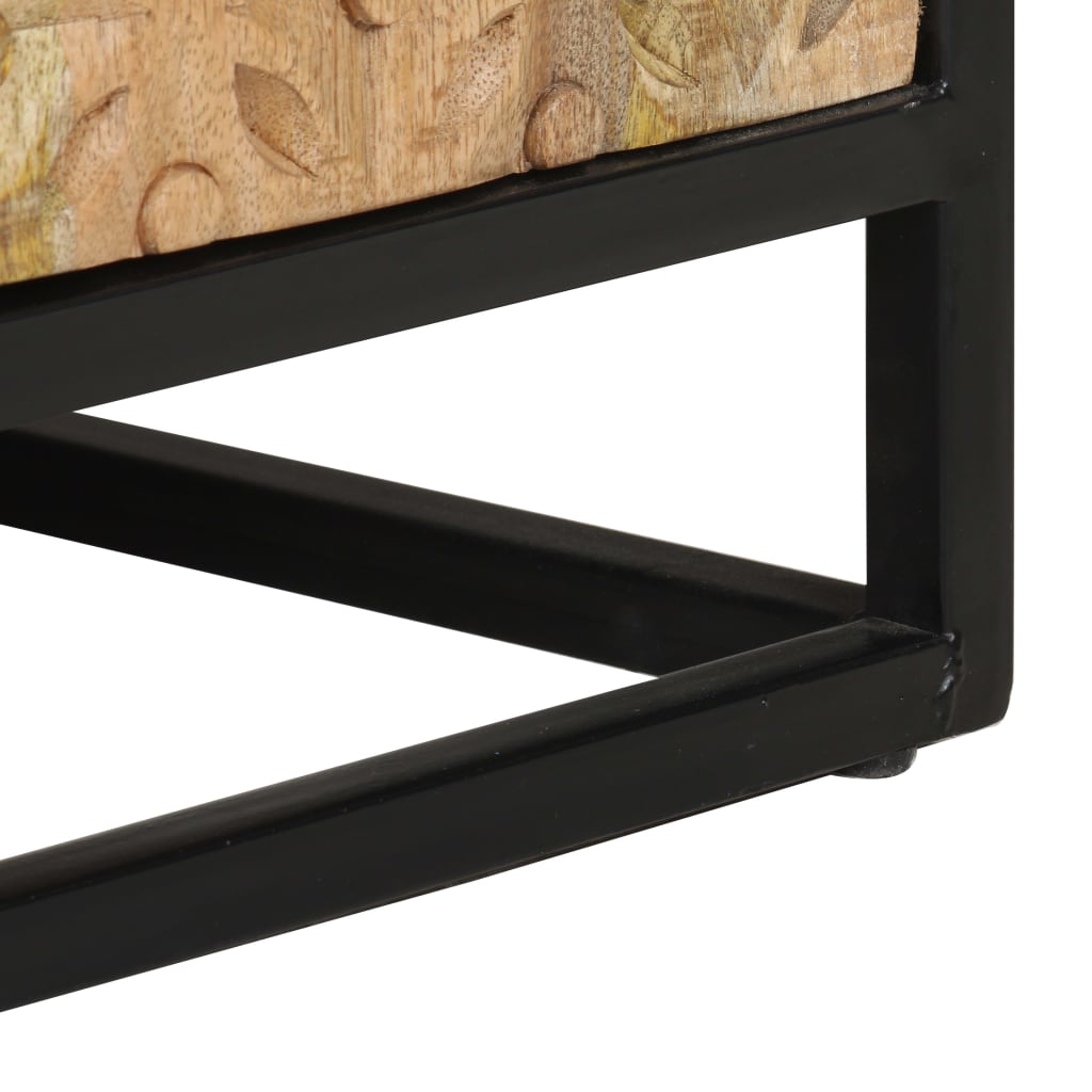 vidaXL Hand Carved Sideboard 23.6"x13.8"x29.5" Solid Mango Wood