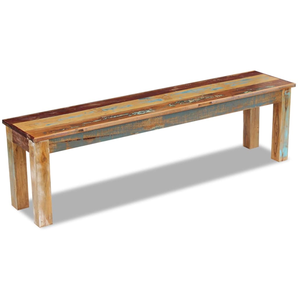 vidaXL Bench Solid Reclaimed Wood 63"x13.8"x18.1"