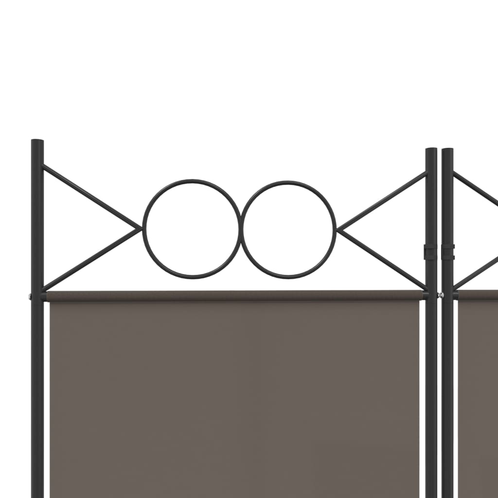 vidaXL 5-Panel Room Divider Anthracite 78.7"x78.7" Fabric