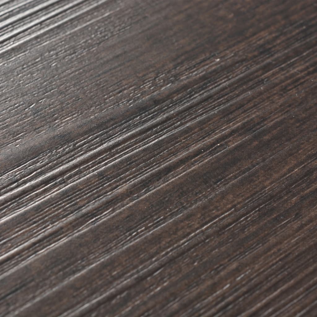vidaXL Self-adhesive PVC Flooring Planks 54 ft² 0.08" Dark Brown