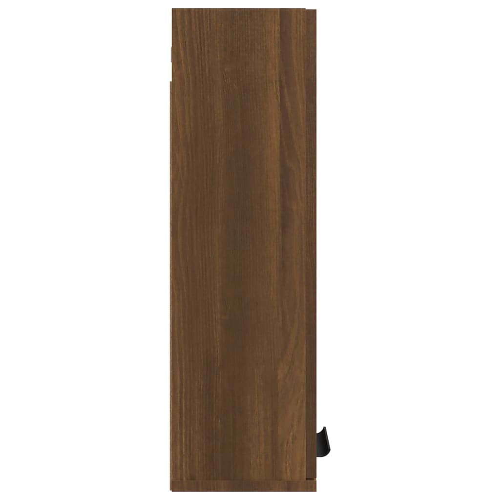vidaXL Wall-mounted Bathroom Cabinet Brown Oak 12.6"x7.9"x26.4"
