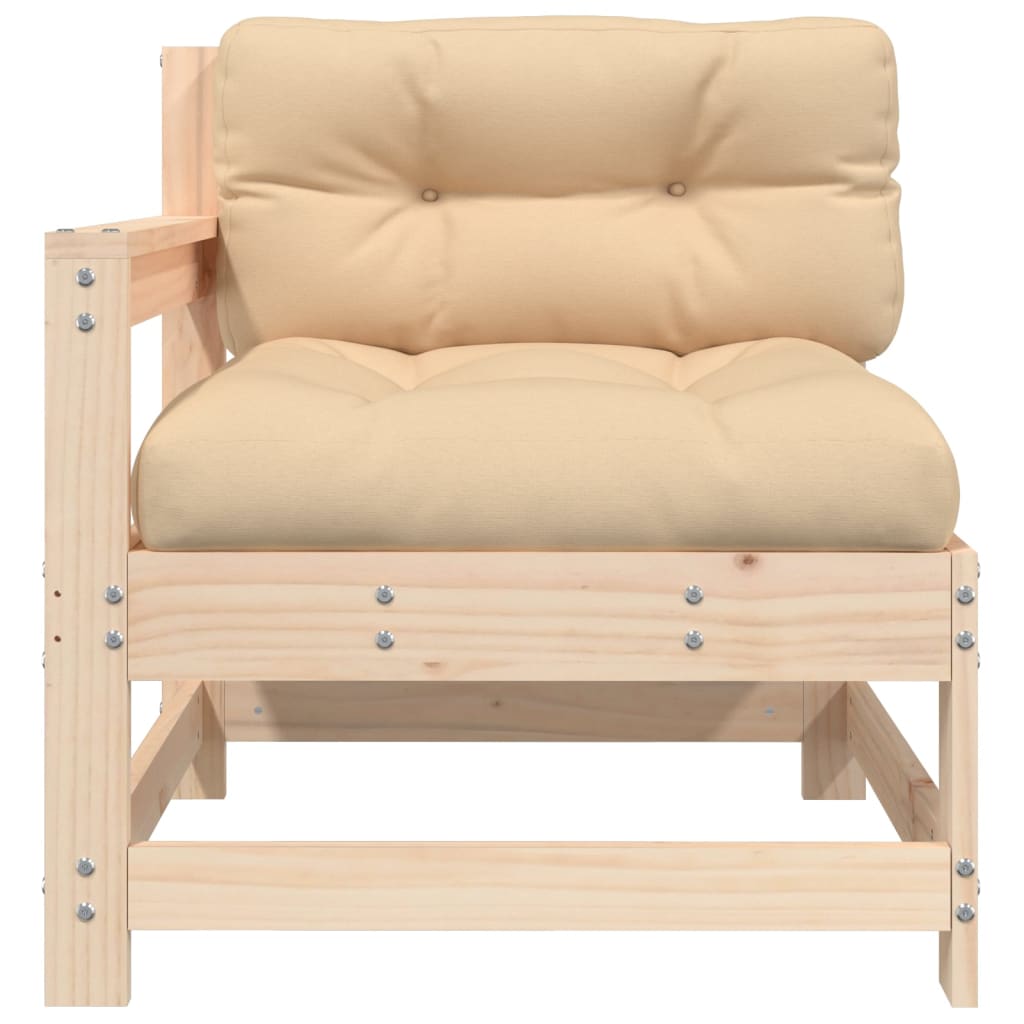 vidaXL Patio Chair with Cushions Solid Wood Pine