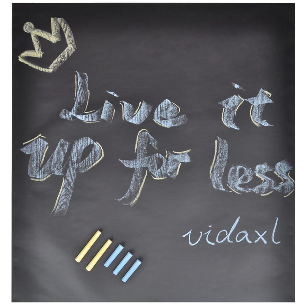 vidaXL Wall Sticker Blackboard 1.5'x6.6' 2 Rolls with Chalks