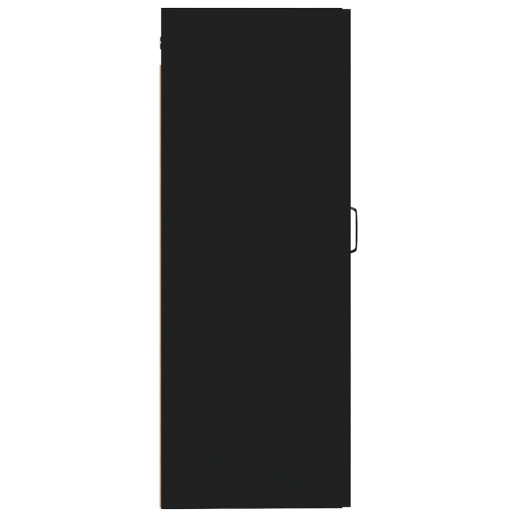 vidaXL Hanging Cabinet Black 13.8"x13.4"x35.4" Engineered Wood