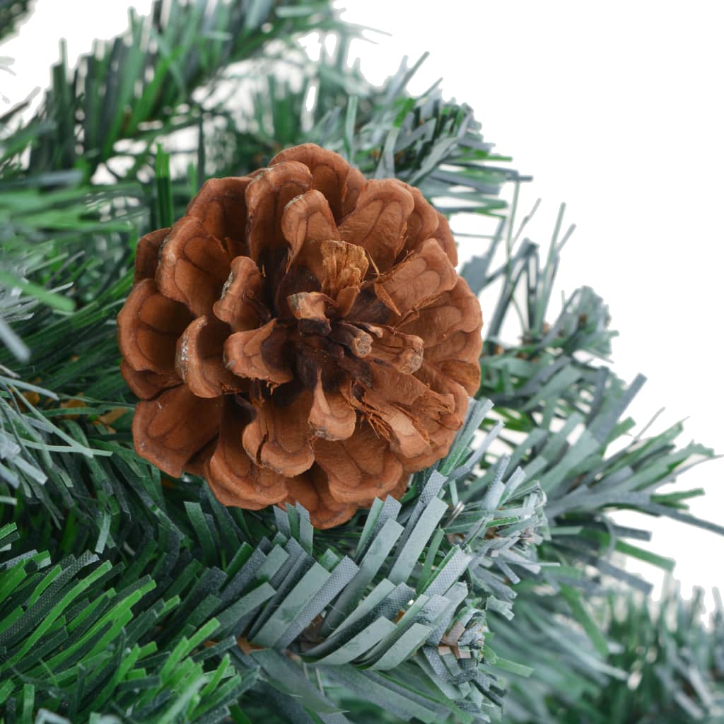 vidaXL Frosted Christmas Tree with Pinecones 5 ft
