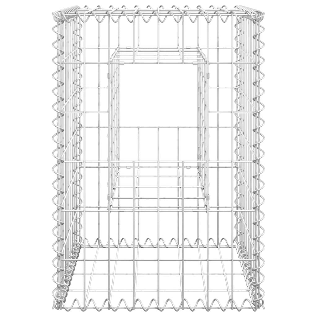 vidaXL Gabion Basket Post 15.7"x15.7"x23.6" Iron