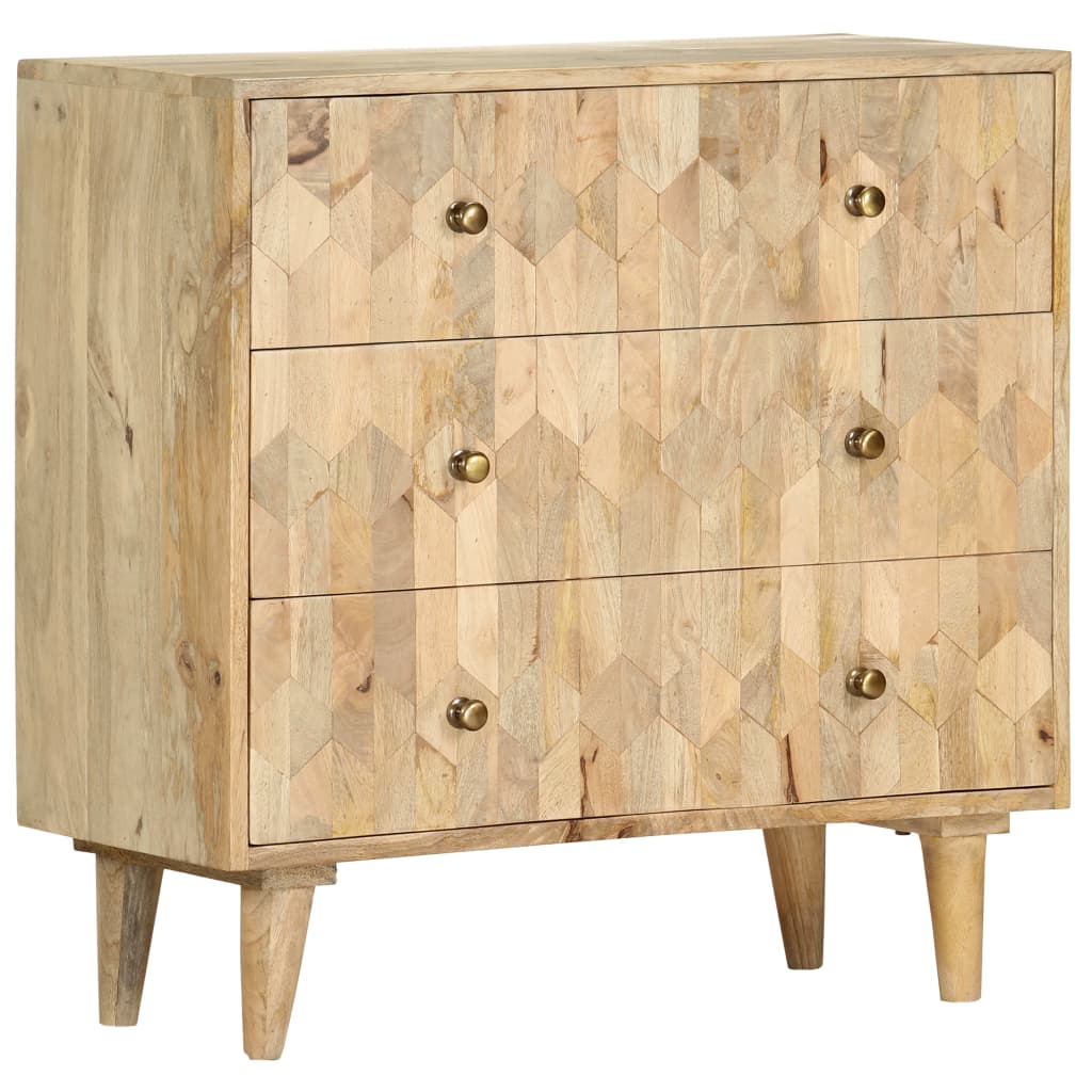 vidaXL Drawer Cabinet 29.5"x13.8"x29.5" Solid Mango Wood