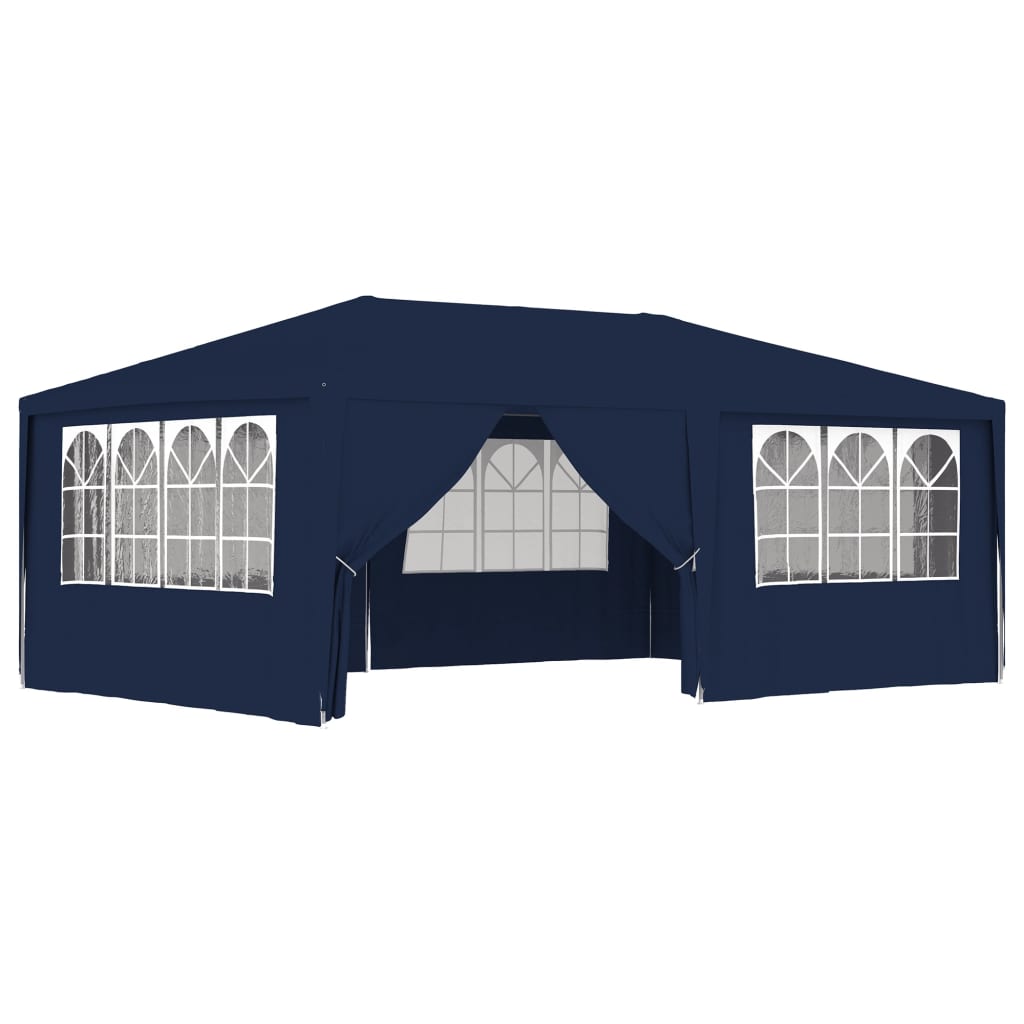 vidaXL Professional Party Tent with Side Walls 13.1'x19.7' Blue 0.3 oz/ft²