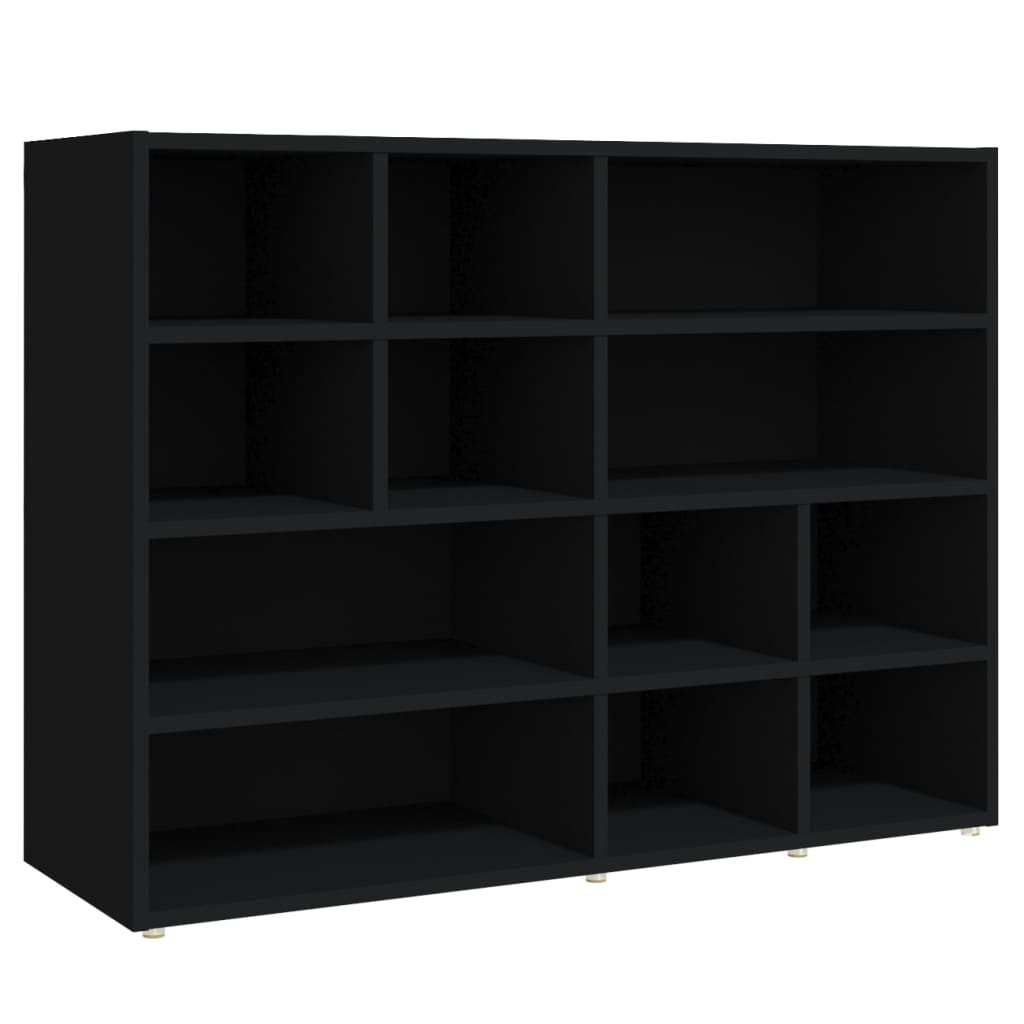vidaXL Side Cabinet Black 38.2"x12.6"x28.3" Chipboard