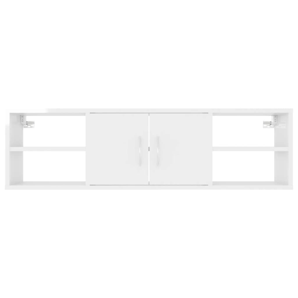 vidaXL Wall Shelf High Gloss White 40.2"x11.8"x11.4" Engineered Wood