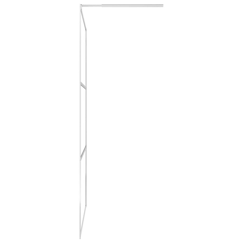 vidaXL Walk-in Shower Wall with Clear ESG Glass 55.1"x76.8"