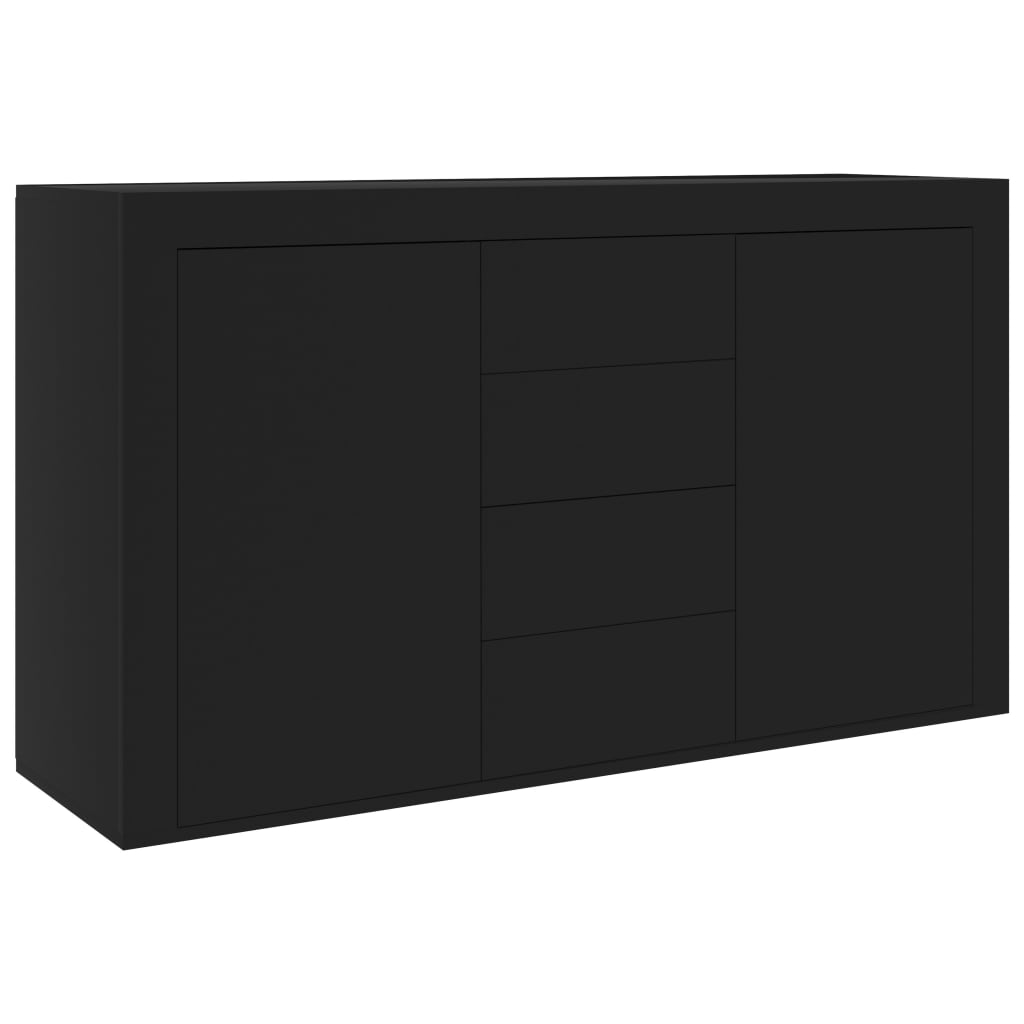 vidaXL Sideboard Black 47.2"x14.2"x27.2" Engineered Wood
