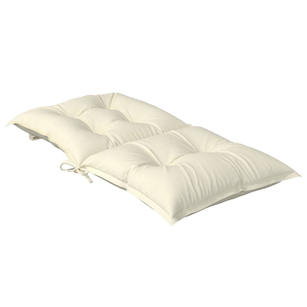vidaXL Garden Lowback Chair Cushions 4 pcs Cream 39.4"x19.7"x2.8" Fabric