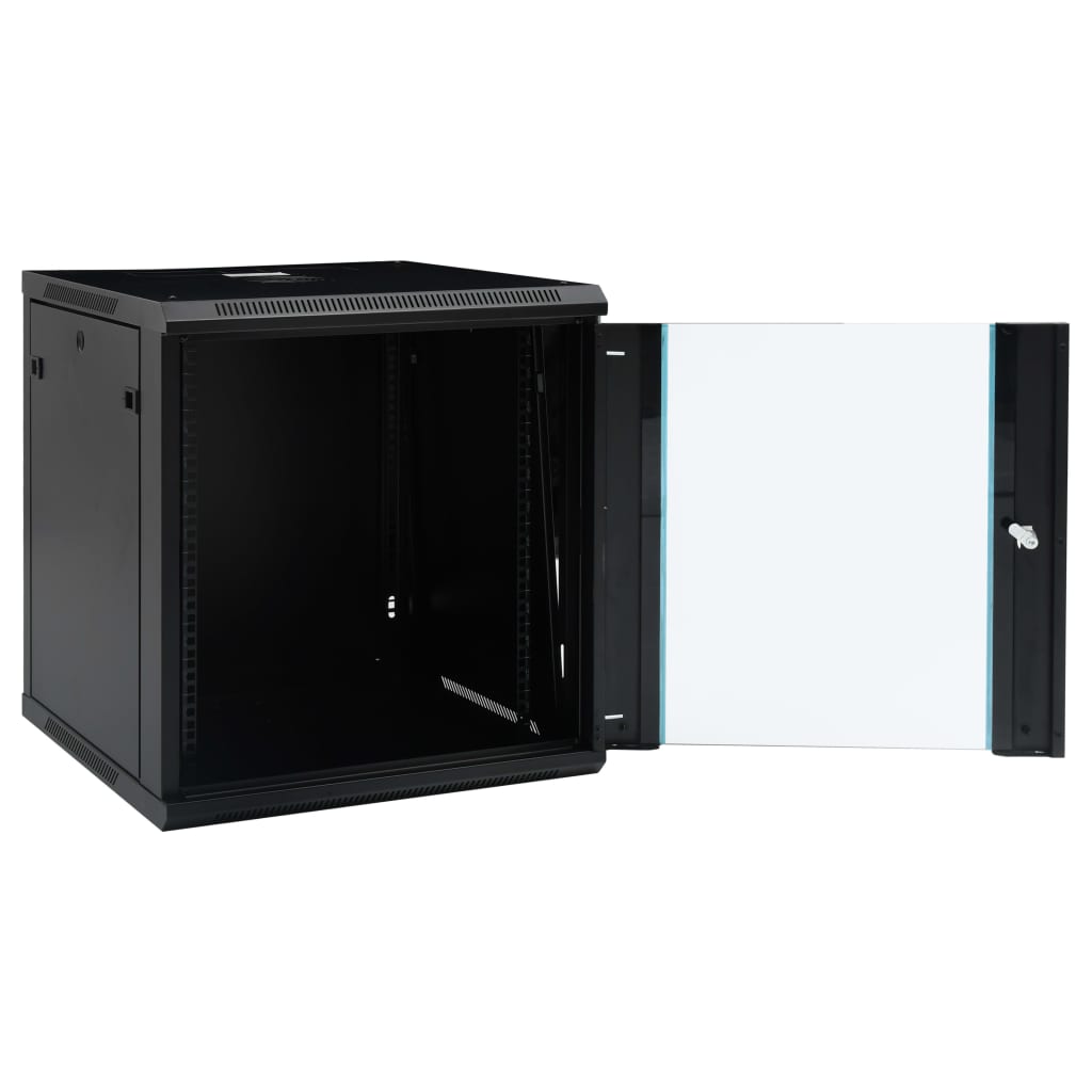 vidaXL 12U Wall Mounted Network Cabinet 19" IP20 23.6"x23.6"x25.2"