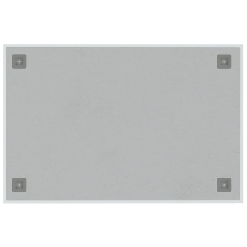 vidaXL Wall-mounted Magnetic Board White 23.6"x15.7" Tempered Glass