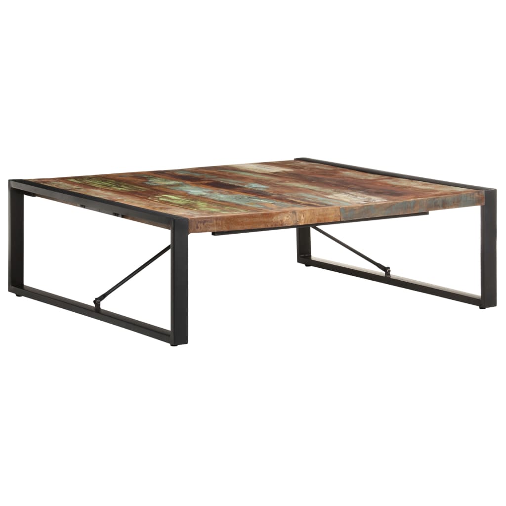 vidaXL Coffee Table 47.2"x47.2"x15.7" Solid Reclaimed Wood