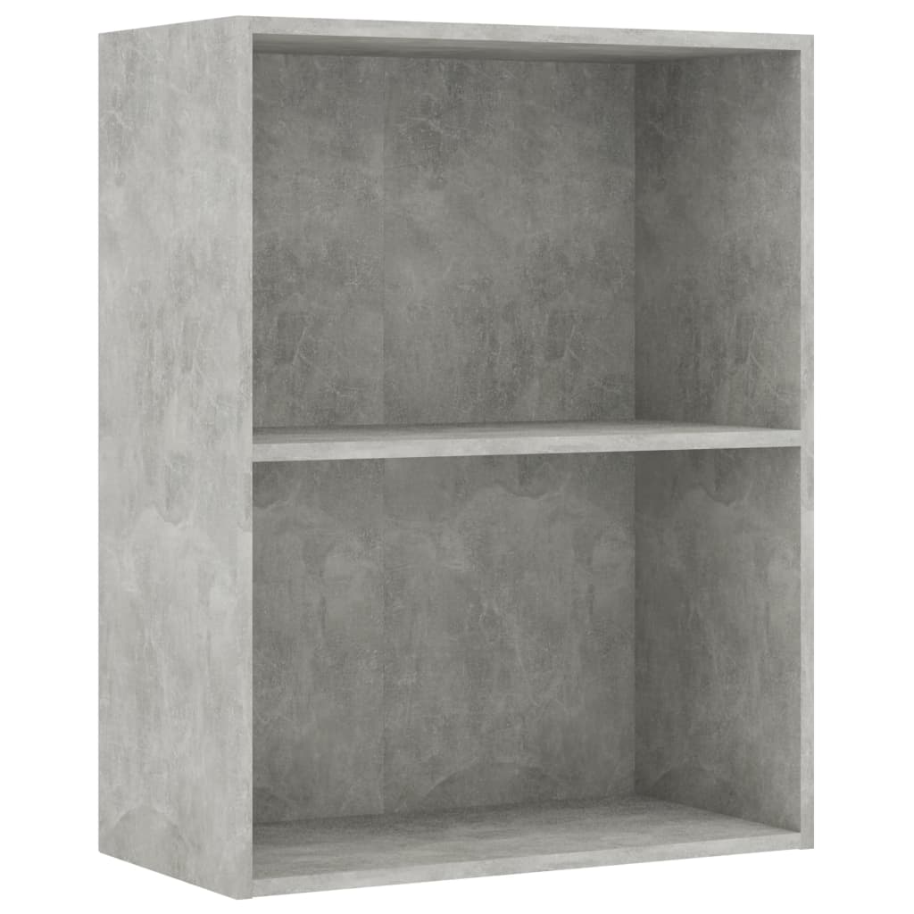vidaXL Book Cabinet Concrete Gray Chipboard Bookcase Book Shelf Storage Rack 