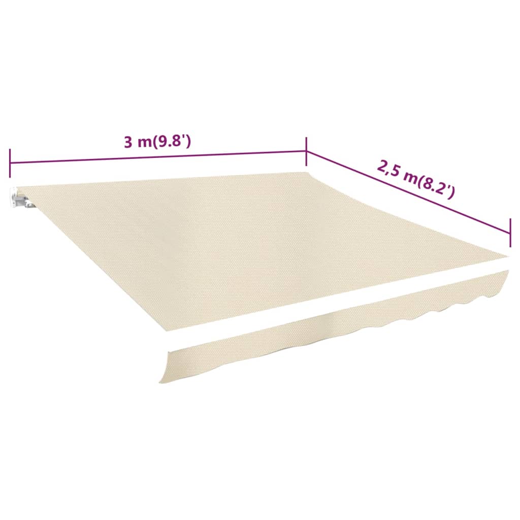 Awning Top Canvas Cream 9' 10"x8' 2" (Frame Not Included)