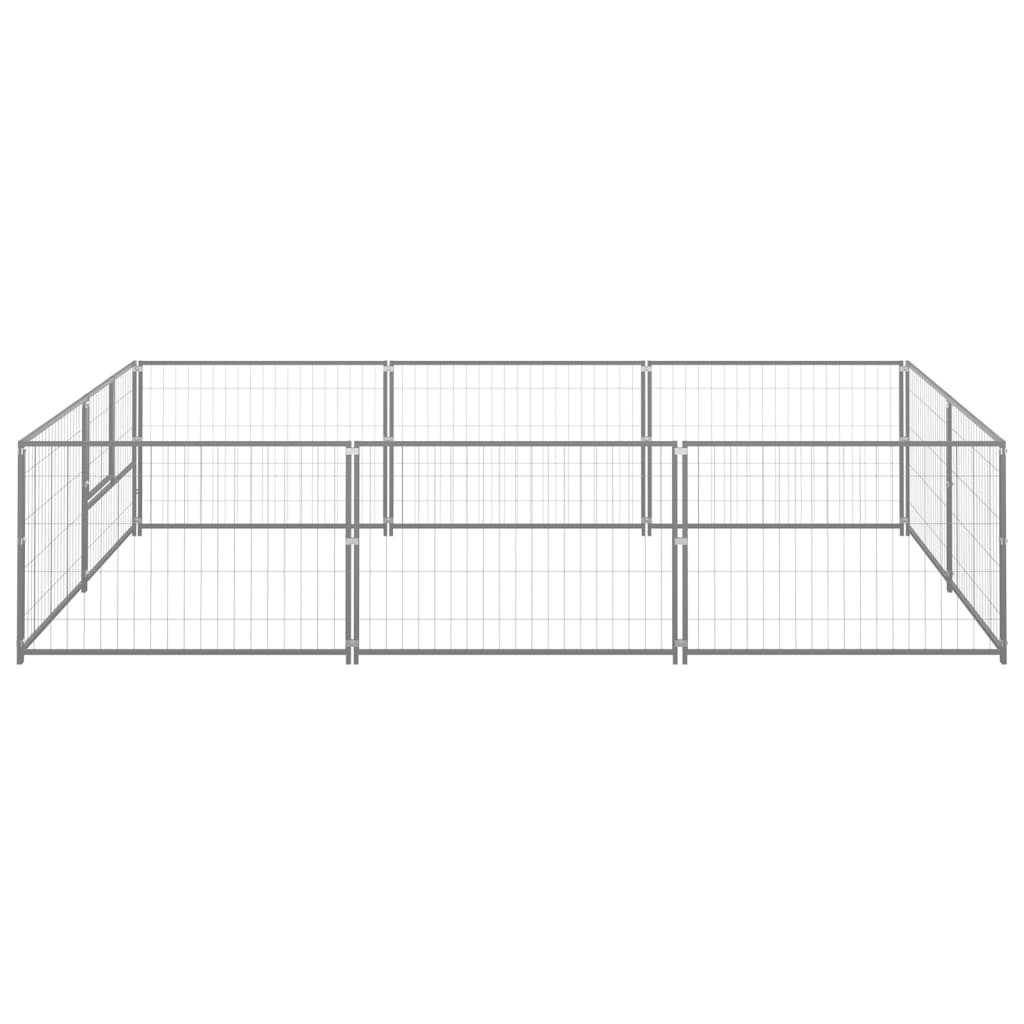 vidaXL Dog Kennel Silver 64.6 ft² Steel