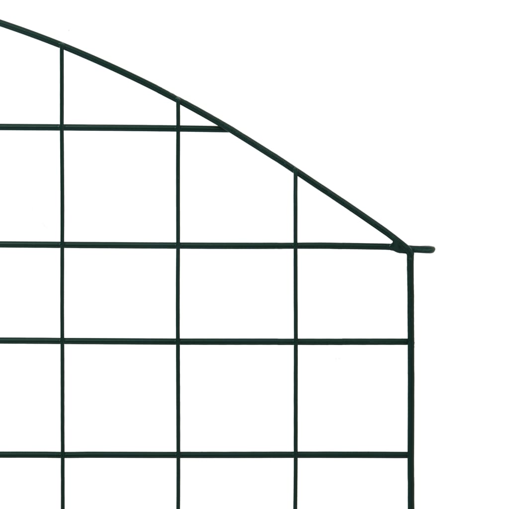 vidaXL Arched Garden Fence Set 30.5"x30.9" Green