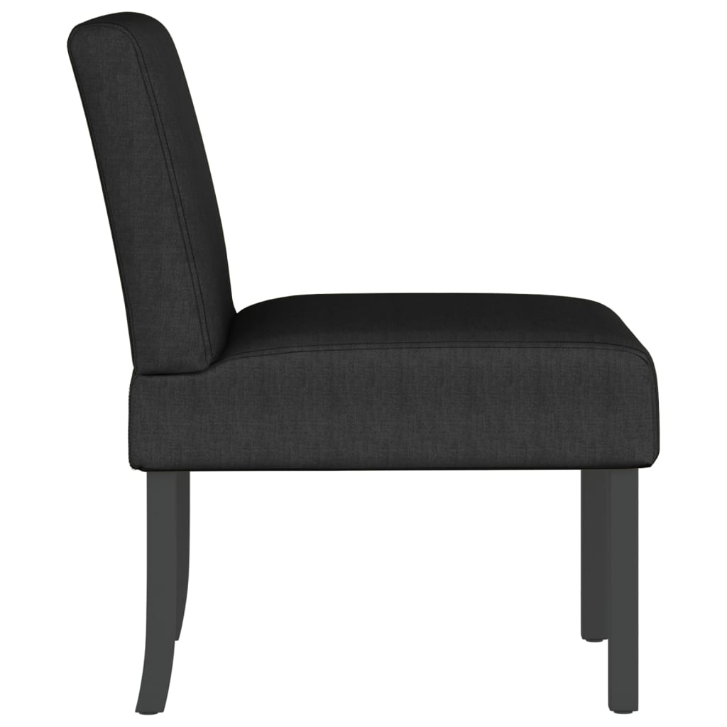 vidaXL Slipper Chair Black Fabric