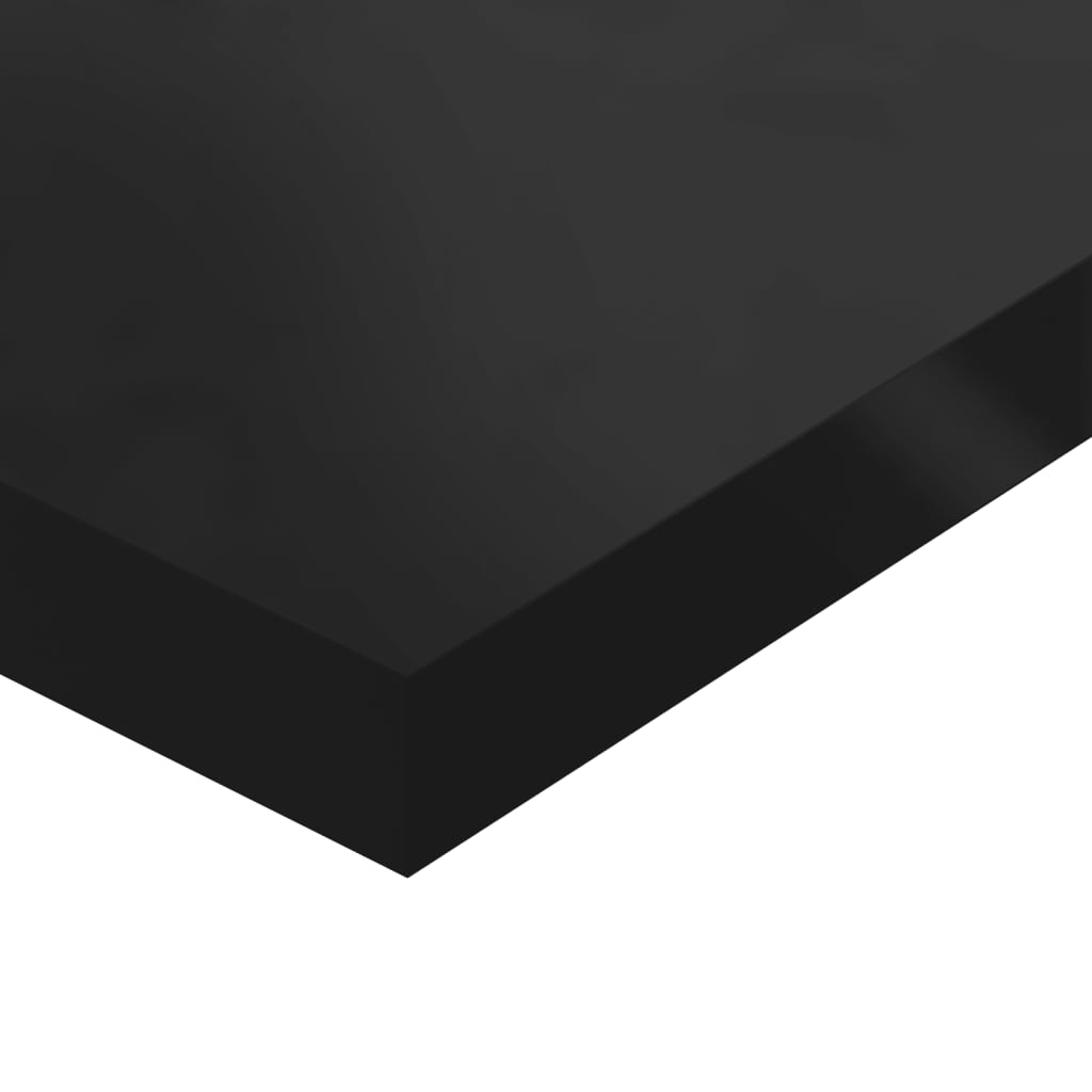 vidaXL Bookshelf Boards 8 pcs High Gloss Black 23.6"x3.9"x0.6" Engineered Wood