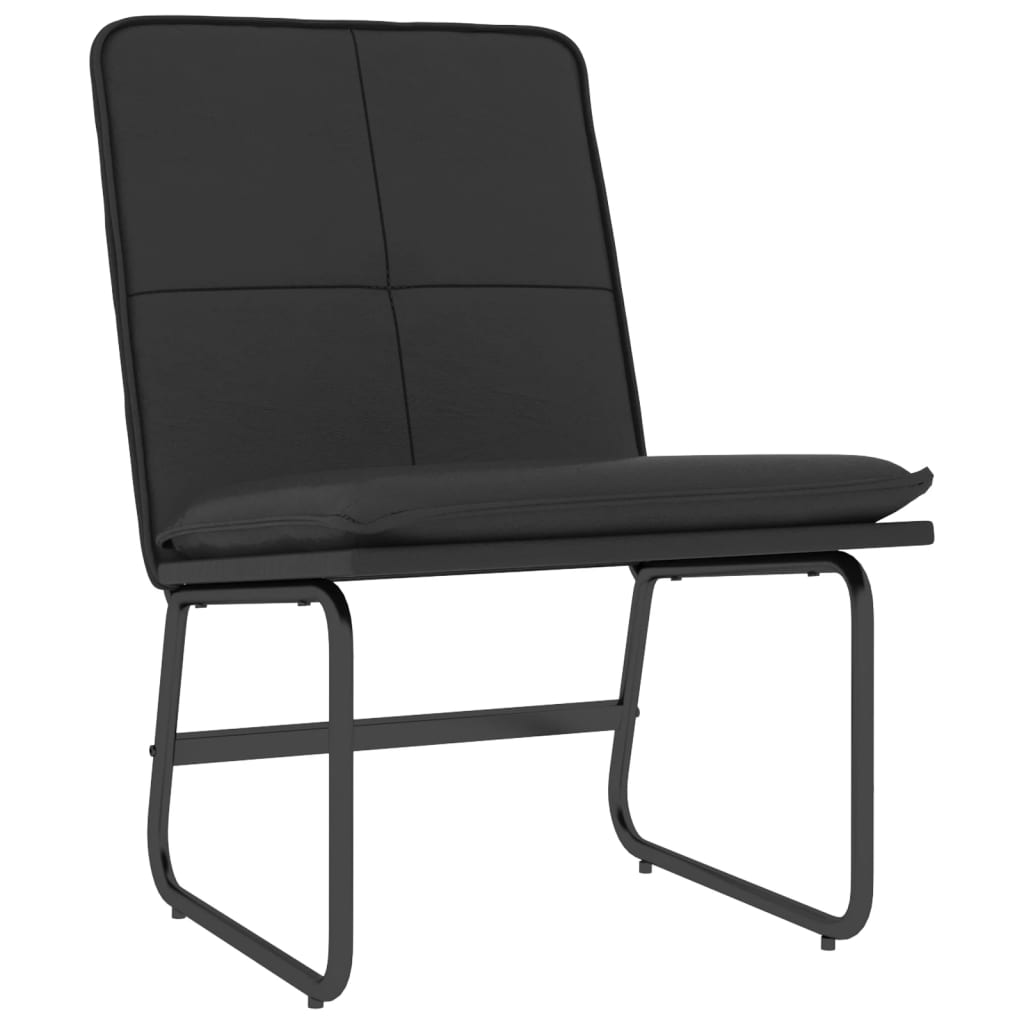 vidaXL Lounge Chair Black 21.3"x29.5"x29.9" Faux Leather