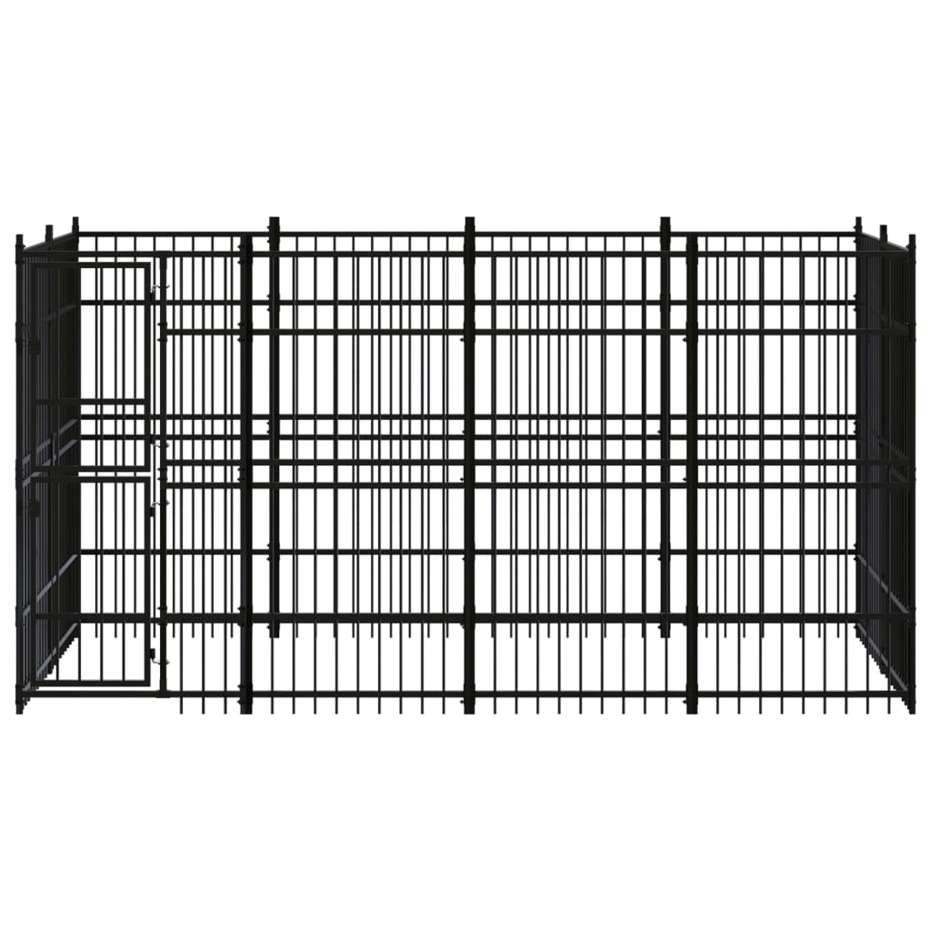 vidaXL Outdoor Dog Kennel Steel 79.3 ft²