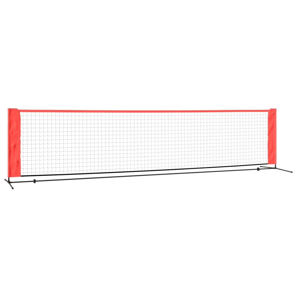 vidaXL Tennis Net Black and Red 157.5"x39.4"x34.3" Polyester