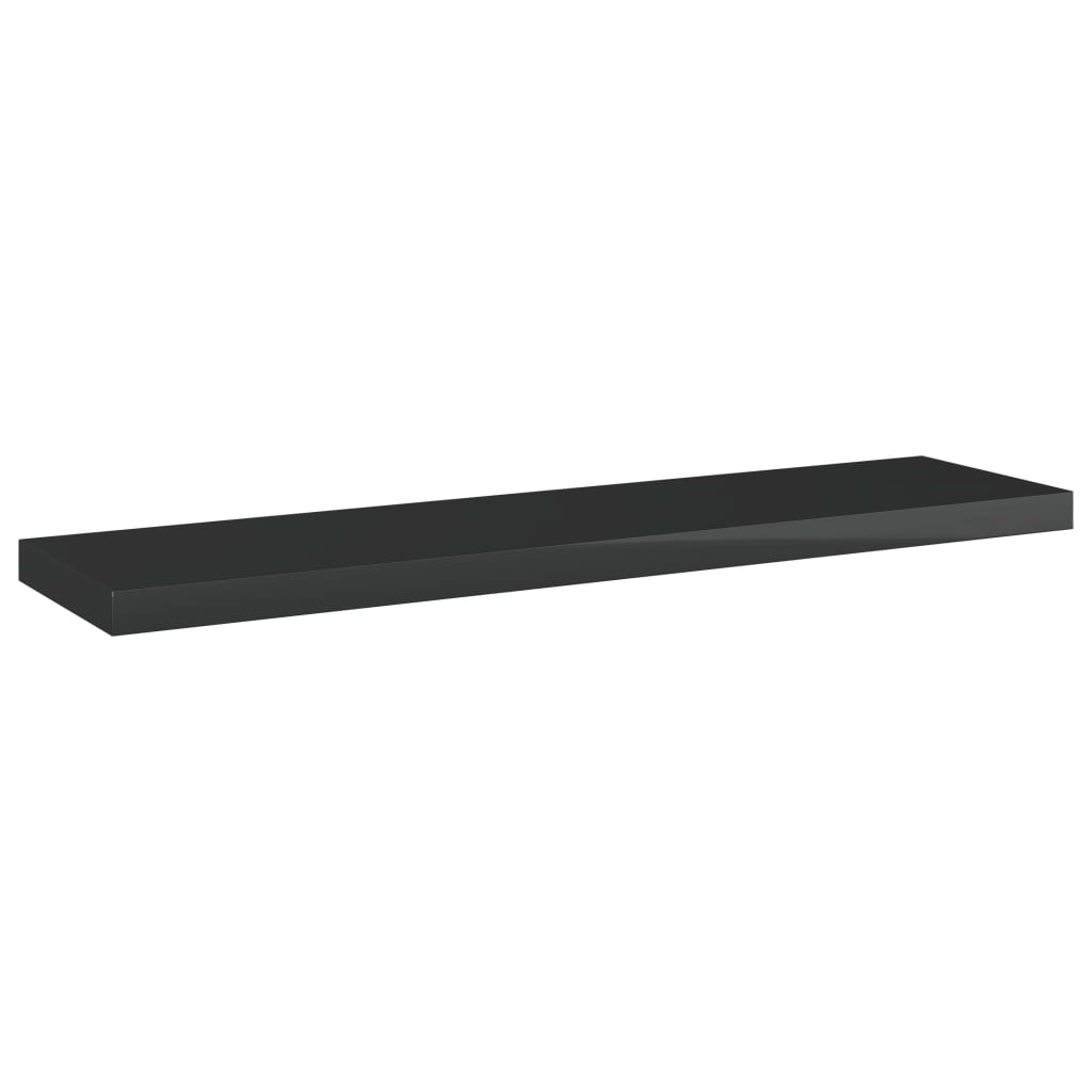 vidaXL Bookshelf Boards 8 pcs High Gloss Black 15.7"x3.9"x0.6" Chipboard