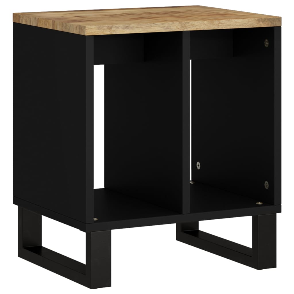 vidaXL Side Table 15.7"x12.2"x18.1" Solid Wood Mango&Engineered Wood