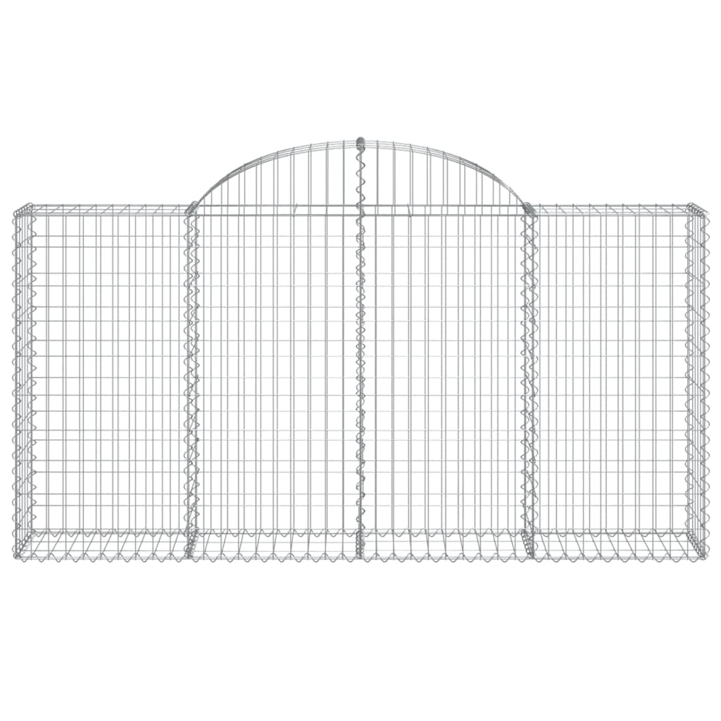 vidaXL Arched Gabion Basket 78.7"x11.8"x39.4"/47.2" Galvanized Iron