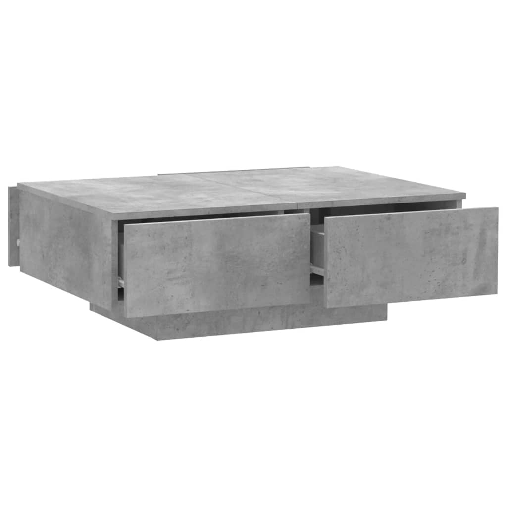 vidaXL Coffee Table Concrete Gray 35.4"x23.6"x12.2" Engineered Wood