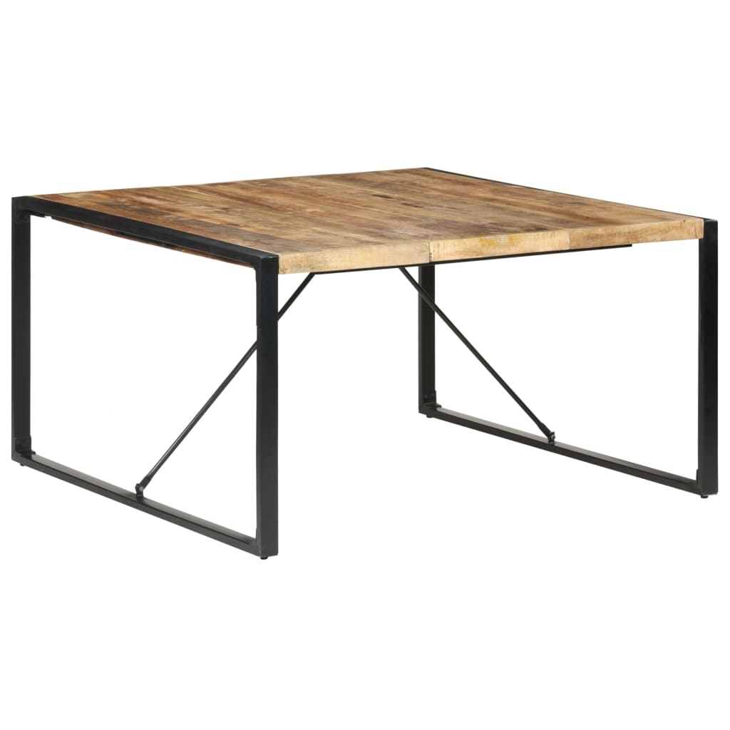 vidaXL Dining Table 55.1"x55.1"x29.5" Rough Mango Wood