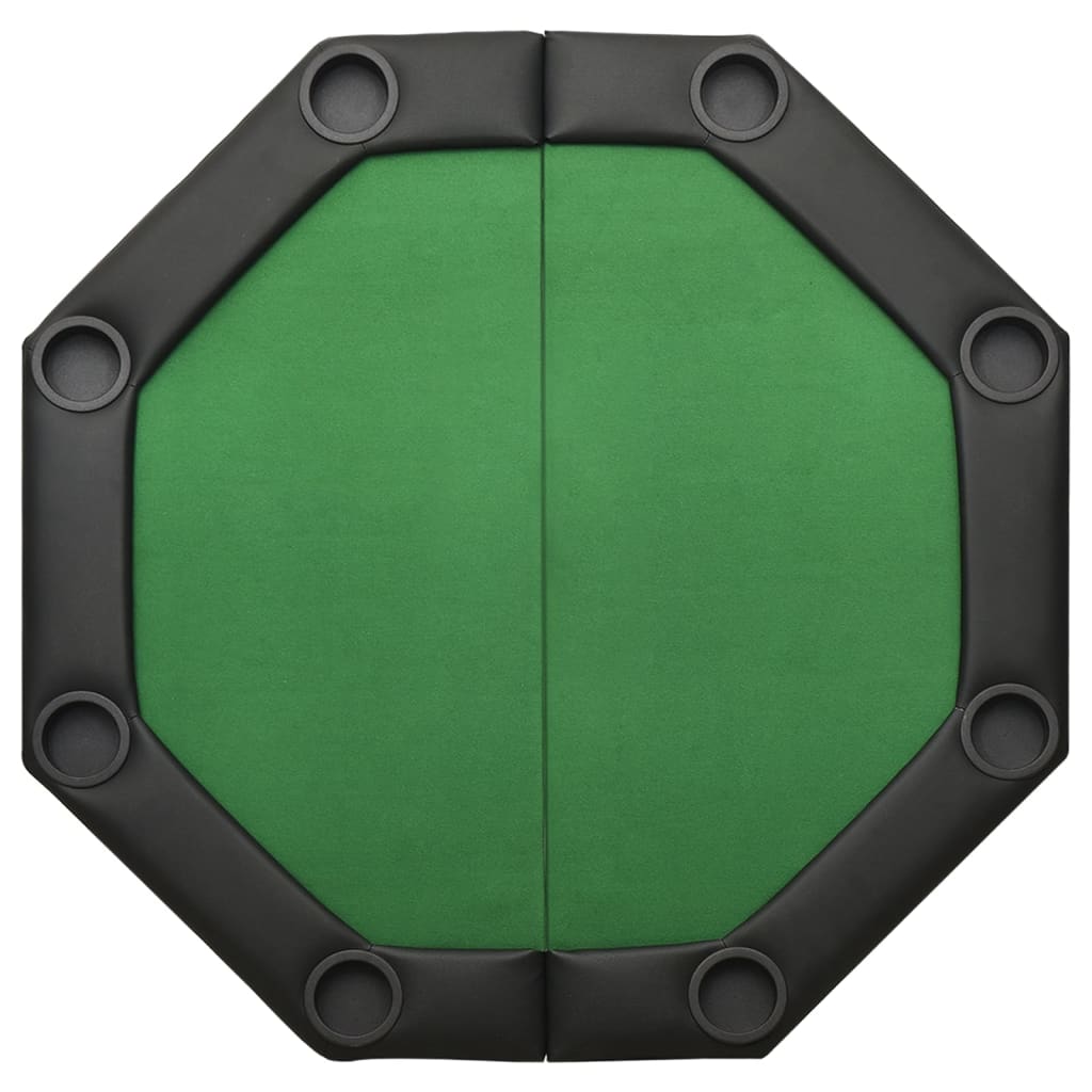 vidaXL 8-Player Folding Poker Table Green 42.5"x42.5"x29.5"