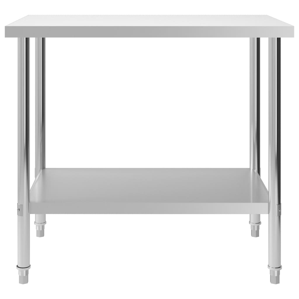 vidaXL Kitchen Work Table 39.4"x23.6"x33.5" Stainless Steel
