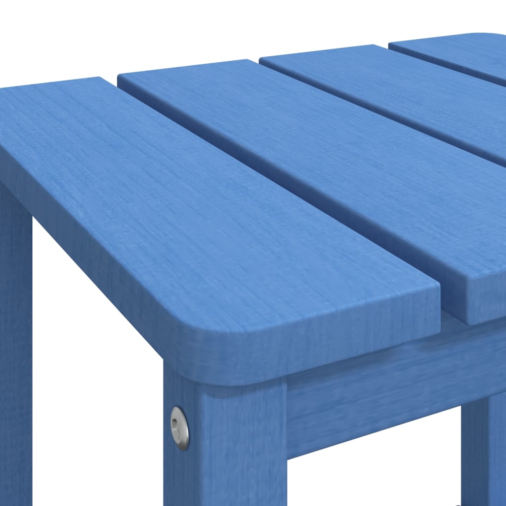 vidaXL Patio Adirondack Table Aqua Blue 15"x15"x18.1" HDPE