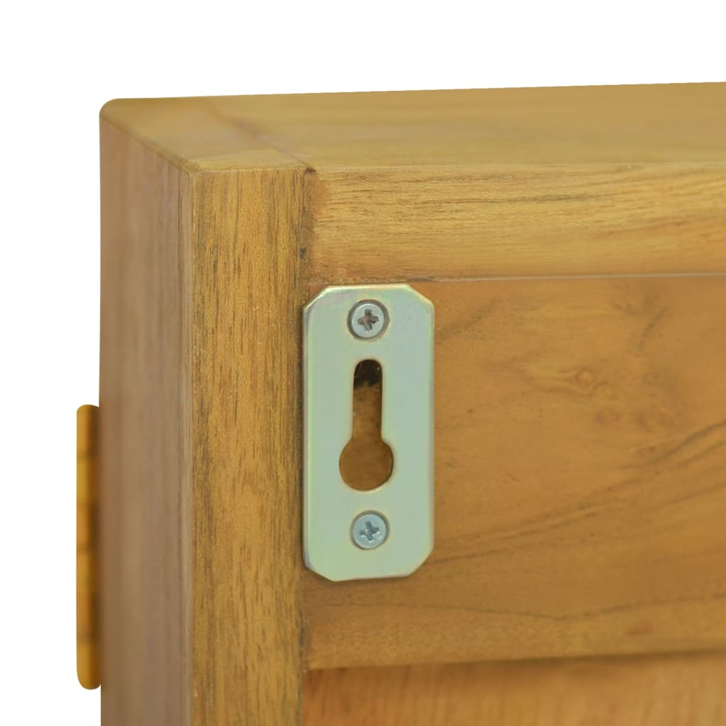 vidaXL Mirror Cabinet 23.6"x3.9"x15.7" Solid Wood Teak